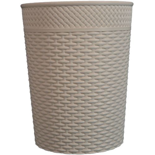 Meixiang Dustbin/Waste Paper Bucket - Plastic, 11.5 Inch, Grey, 1 pc