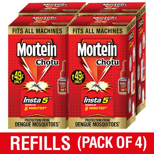 Mortein Mosquito Repellent Refill - Chotu Insta5, 4x25 ml ( Multi Pack )