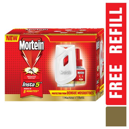 Mortein Mosquito Repellent - Insta 5, Plug-In, Combo Machine With Refill, 1 pc