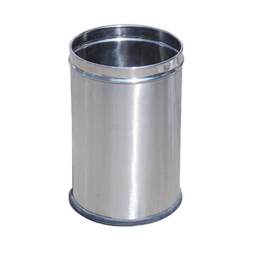Sssilverware Stainless Steel - Plain Open Dustbin, 7 ltr
