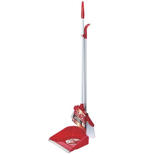 Liao Dustpan - Plastic With Broom Set With Steel Stick, 1 pc