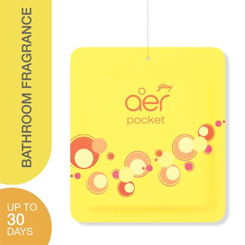 Godrej aer Pocket Bathroom Fragrance - Bright Tangy Delight, 10 gm