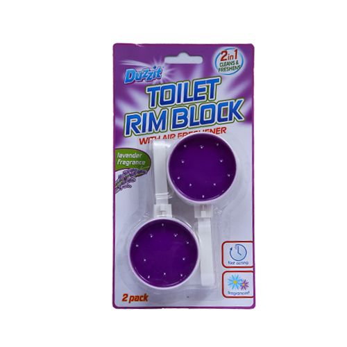 Duzzit Toilet Rim Block - 2 In 1 Lavender, 2 pcs