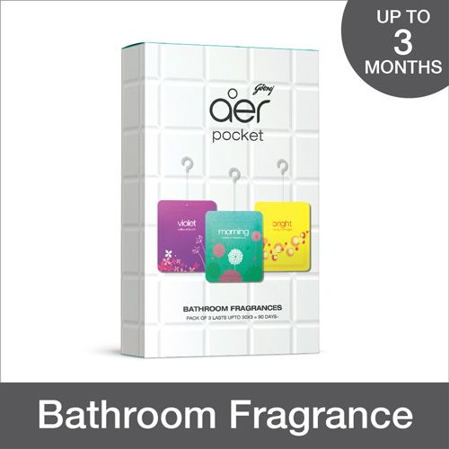 Godrej Aer Pocket Bathroom Freshener - Assorted, 30 gm ( Pack of 3 )