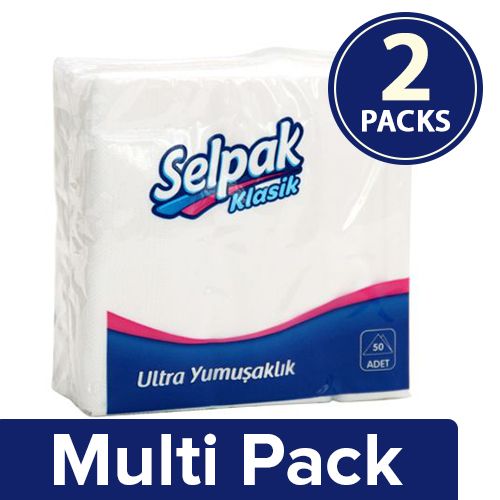 Selpak Cocktail Napkin Paper Tissue 2ply, 2x50 pcs ( Multipack )