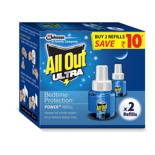 All Out Ultra Refill - Liquid Vaporizer, 45 ml ( Twin Pack )
