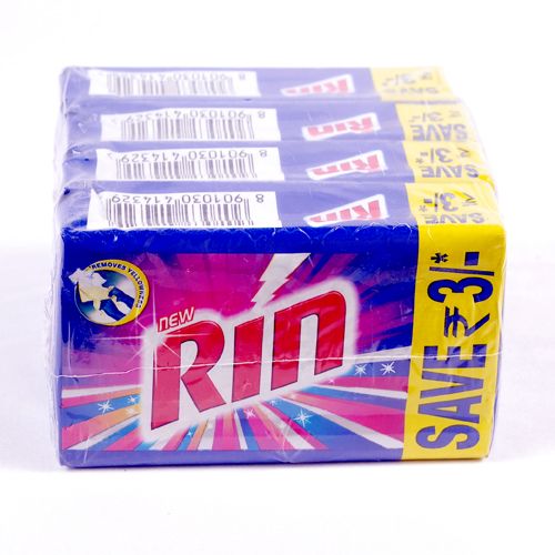 Rin Detergent Bar, 250 gm ( Pack of 4 )
