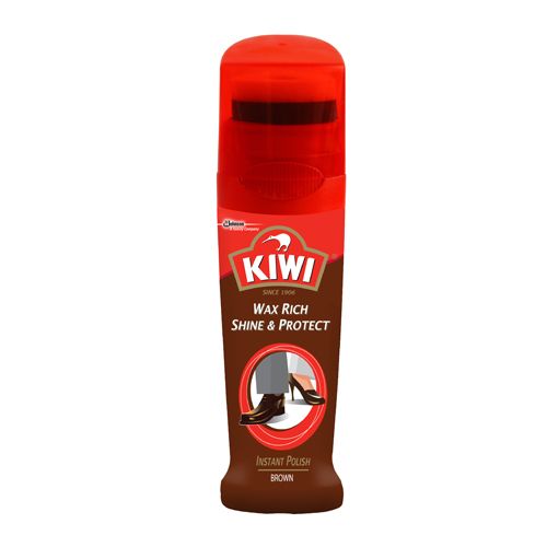 Kiwi Instant Polish - Brown Shine & Protect, 75 ml