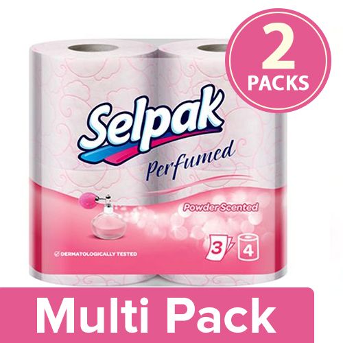 Selpak Perf Toilet Tissue Paper Roll Powder, 2x100 x 124 mm ( Multipack )