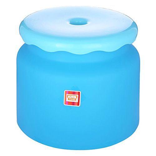 All Time Frosty Bathroom Stool - Blue, 1 pc