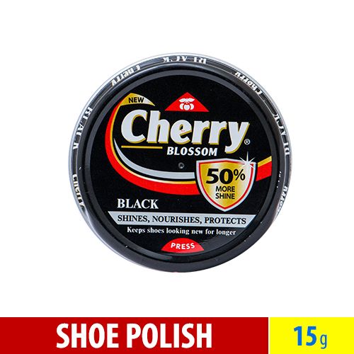 Cherry Blossom Shoe Polish - Black, 15 gm