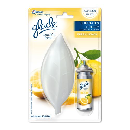 Glade Air Freshener - Touch & Fresh, Fresh Lemon, 12 ml ( Dispenser + Refill )