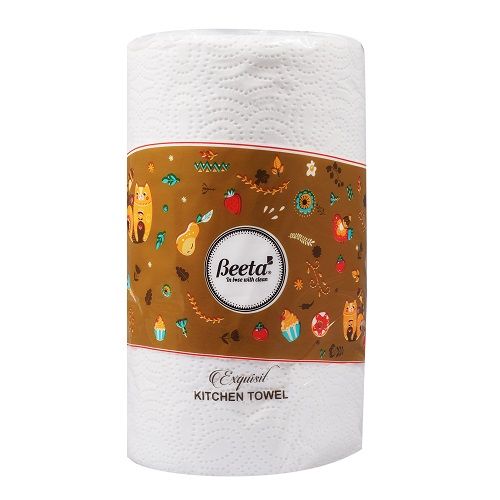 Beeta Kitchen Towel Paper Tissue, Embossed Roll, 200 gm(4 ply)