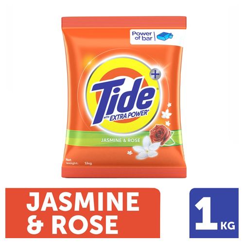Tide Plus Detergent Washing Powder - Extra Power Jasmine & Rose, 1 kg