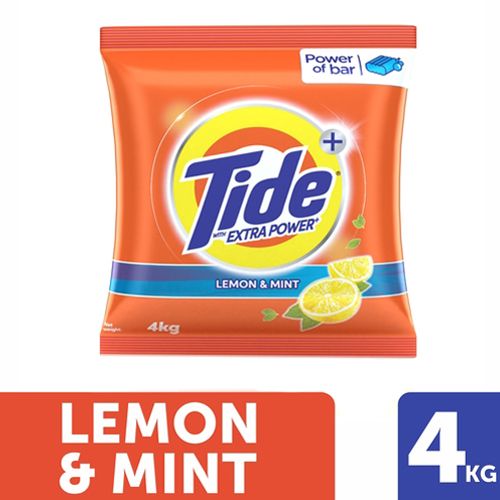 Tide Plus Detergent Washing Powder - Extra Power Lemon & Mint, 4 kg