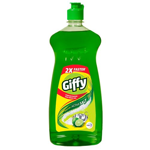 Giffy Dishwash Gel - Green Lime & Active Salt, 750 ml