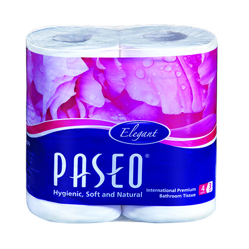 Paseo Toilet Roll - 4 Rolls, 3 ply, 300 pulls