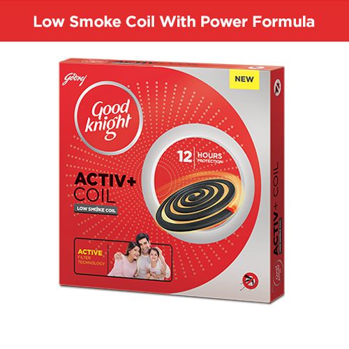 Good knight Activ+ Low Smoke Mosquito Coil with Power Formula, 10 Coils