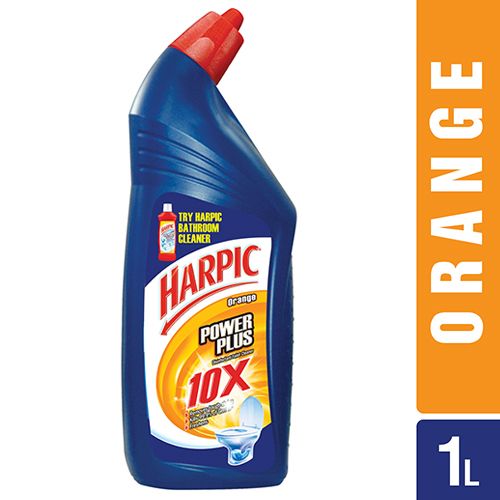 Harpic Power Plus Disinfectant Toilet Cleaner, Orange, 1 ltr
