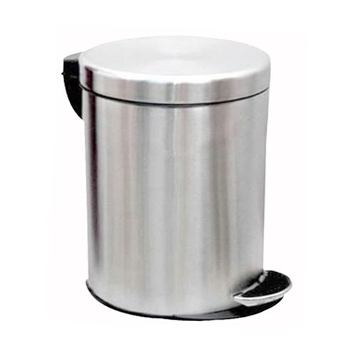 Sssilverware Stainless Steel - Plain Pedal Dustbin with Inside Bucket, 7 ltr