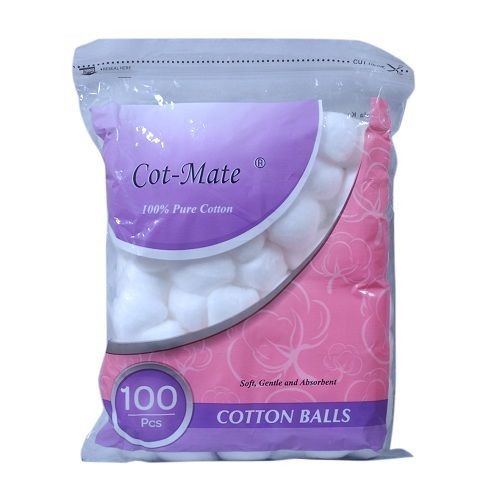 Cot Mate IMPORTED - Cotton Balls, Natural White, 100 pcs