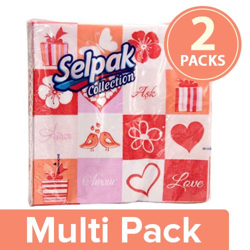 Selpak Collection Printed Napkin Paper Tissue, 2x20 pcs ( Multipack )