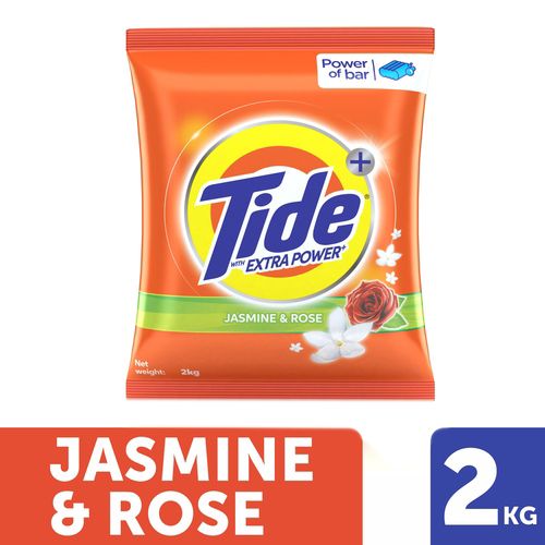 Tide Plus Detergent Washing Powder - Extra Power Jasmine & Rose, 2 kg