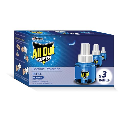 All Out Super Long Lasting - 60 Nights, 45 ml ( Triples Pack )