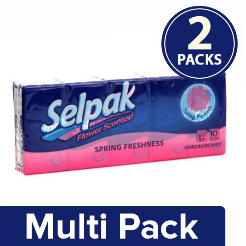 Selpak Flower Perfumed Pocket Hanky Tissue, 2x10 pcs ( Multipack )