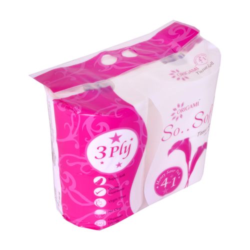 Origami So Soft 3 Ply - Toilet Tissue Rolls, 4 Rolls