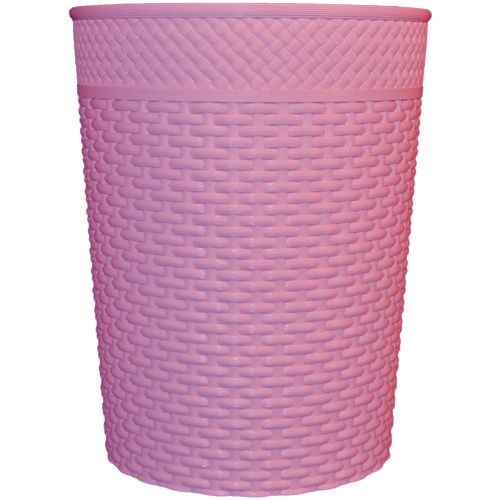 Meixiang Dustbin/Waste Paper Bucket - Plastic, 11.5 Inch, Pink, 1 pc
