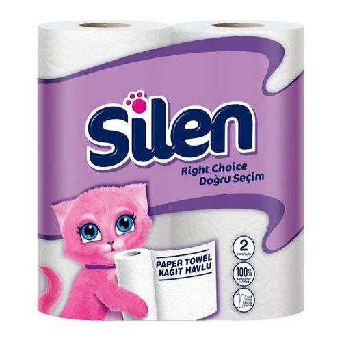 Silen Imported Paper Towel - Absorbent & Strong 2Ply, 2 Rolls Pack ( 170 Sheets )