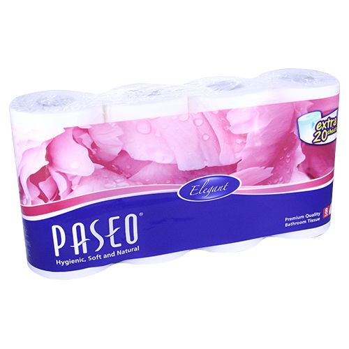 Paseo Toilet Roll - 8 Rolls, 3 ply, 300 pulls