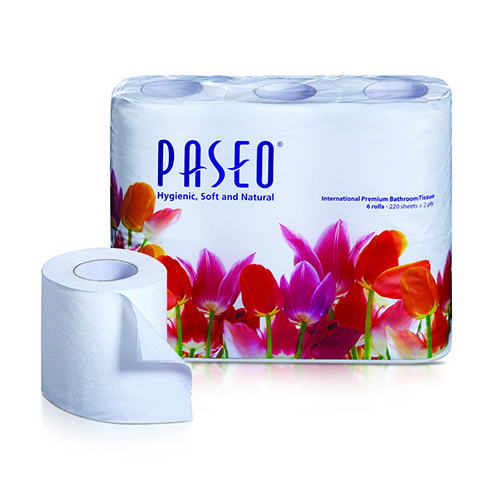 Paseo Toilet Roll - 6 Rolls, 3ply, 300 pulls