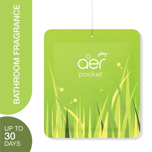 Godrej Aer Pocket Bathroom Fragrance - Fresh Lush Green, 10 gm