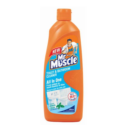 Mr. Muscle Toilet & Bathroom Cleaner - Triple Action, 450 ml