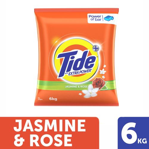 Tide Plus Detergent Washing Powder - Extra Power Jasmine & Rose, 6 kg
