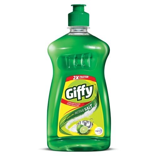 Giffy Dishwash Gel - Green Lime & Active Salt, 250 ml